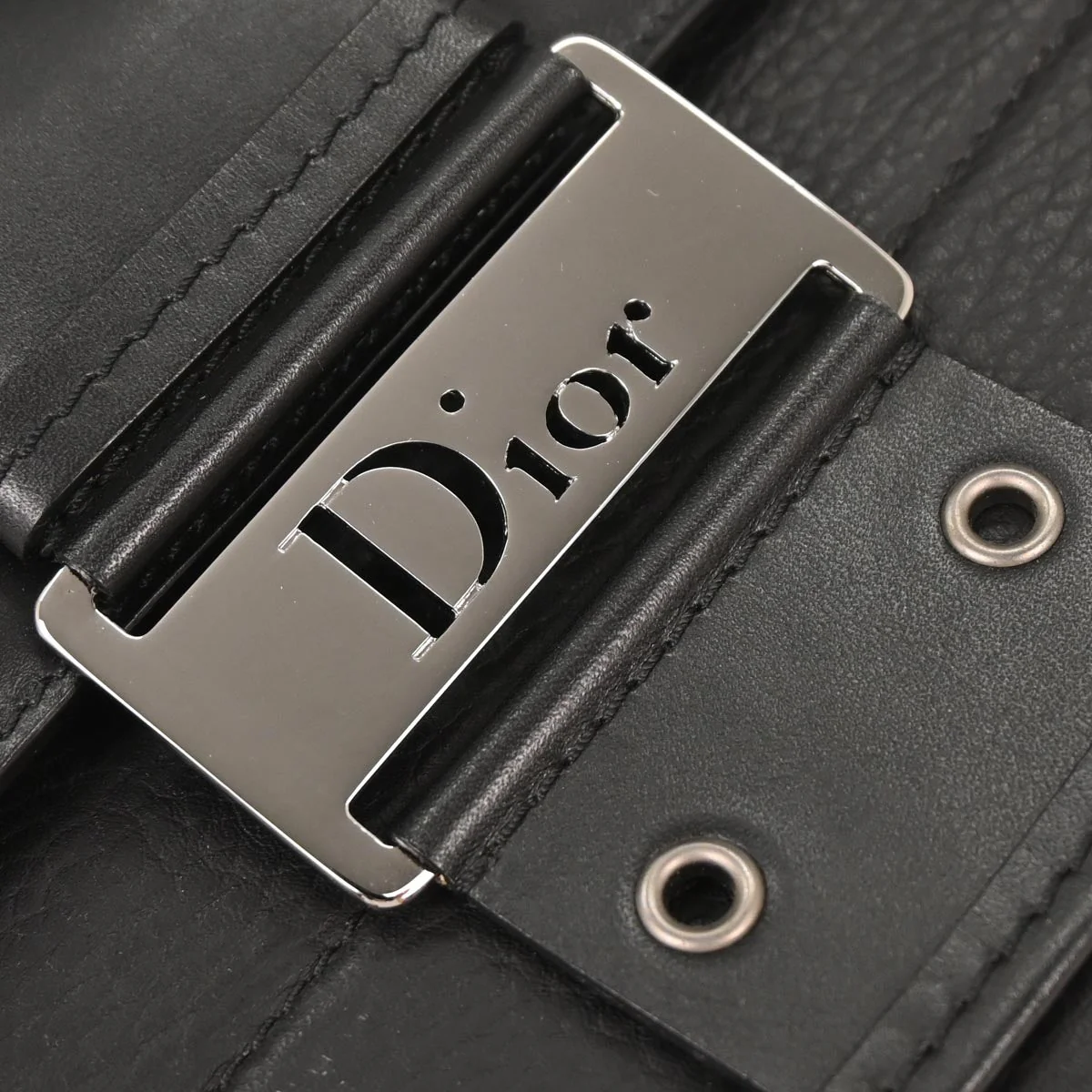 Christian Dior Black Leather Street Chic Columbus Shoulder Bag - Image 6