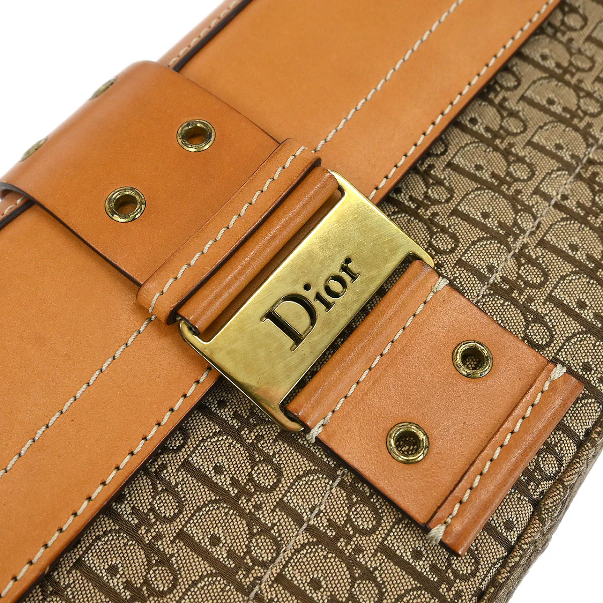 Christian Dior Brown Beige Street Chic Trotter Handbag - Image 3