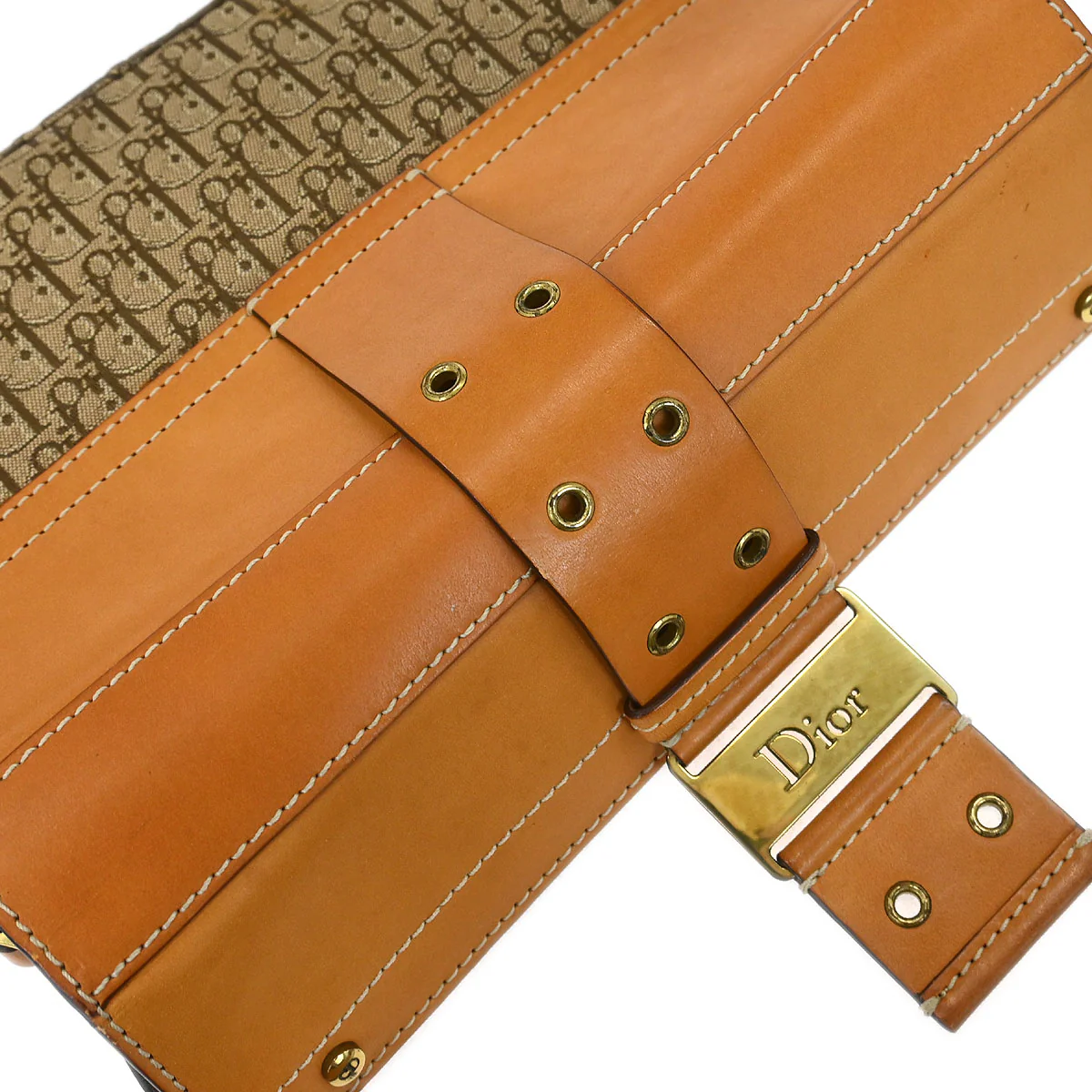 Christian Dior Brown Beige Street Chic Trotter Handbag - Image 6