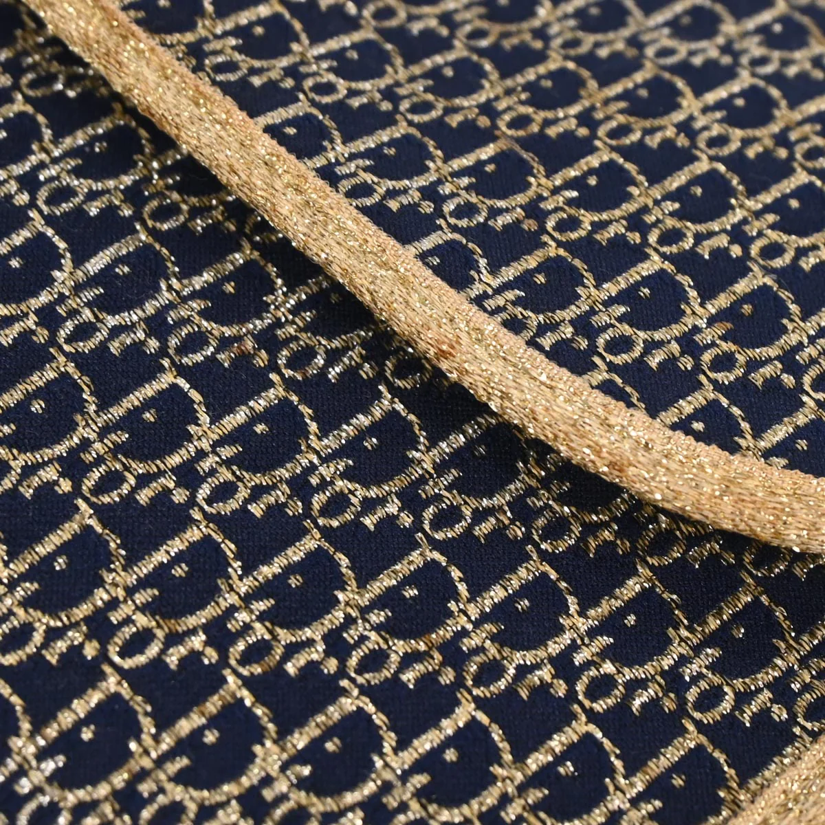 Christian Dior Navy Canvas Trotter Shoulder Bag - Image 7