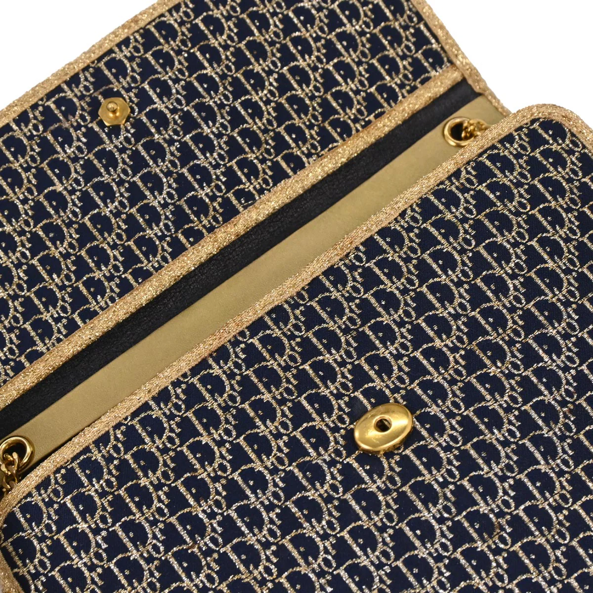Christian Dior Navy Canvas Trotter Shoulder Bag - Image 8