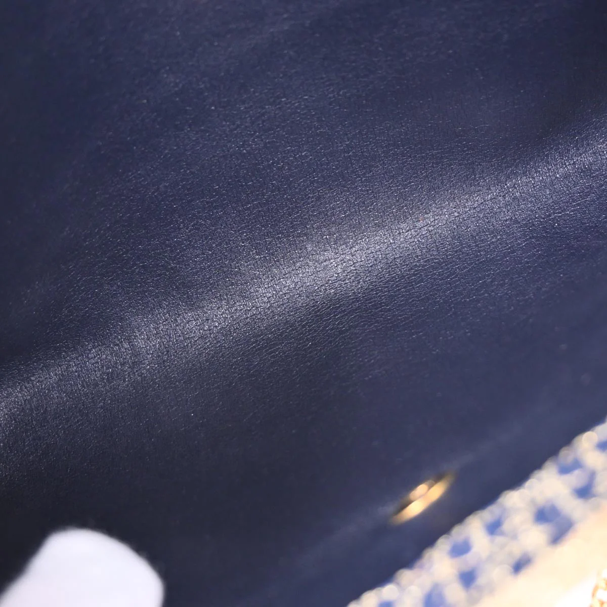Christian Dior Navy Canvas Trotter Shoulder Bag - Image 9