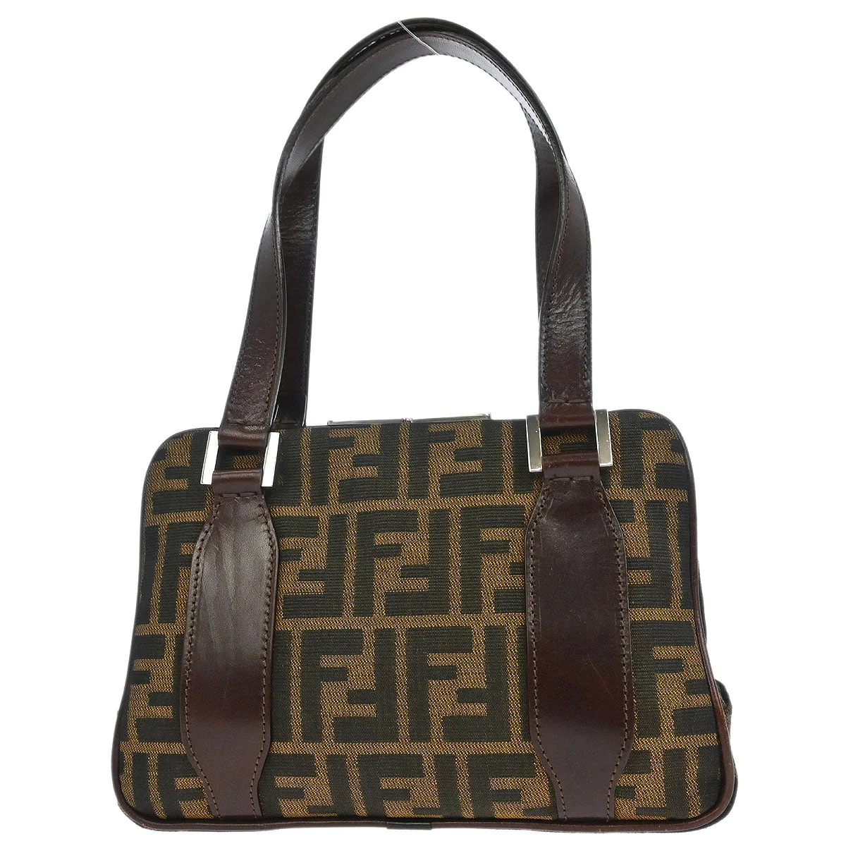 Fendi Brown Canvas Zucca Handbag - Image 2