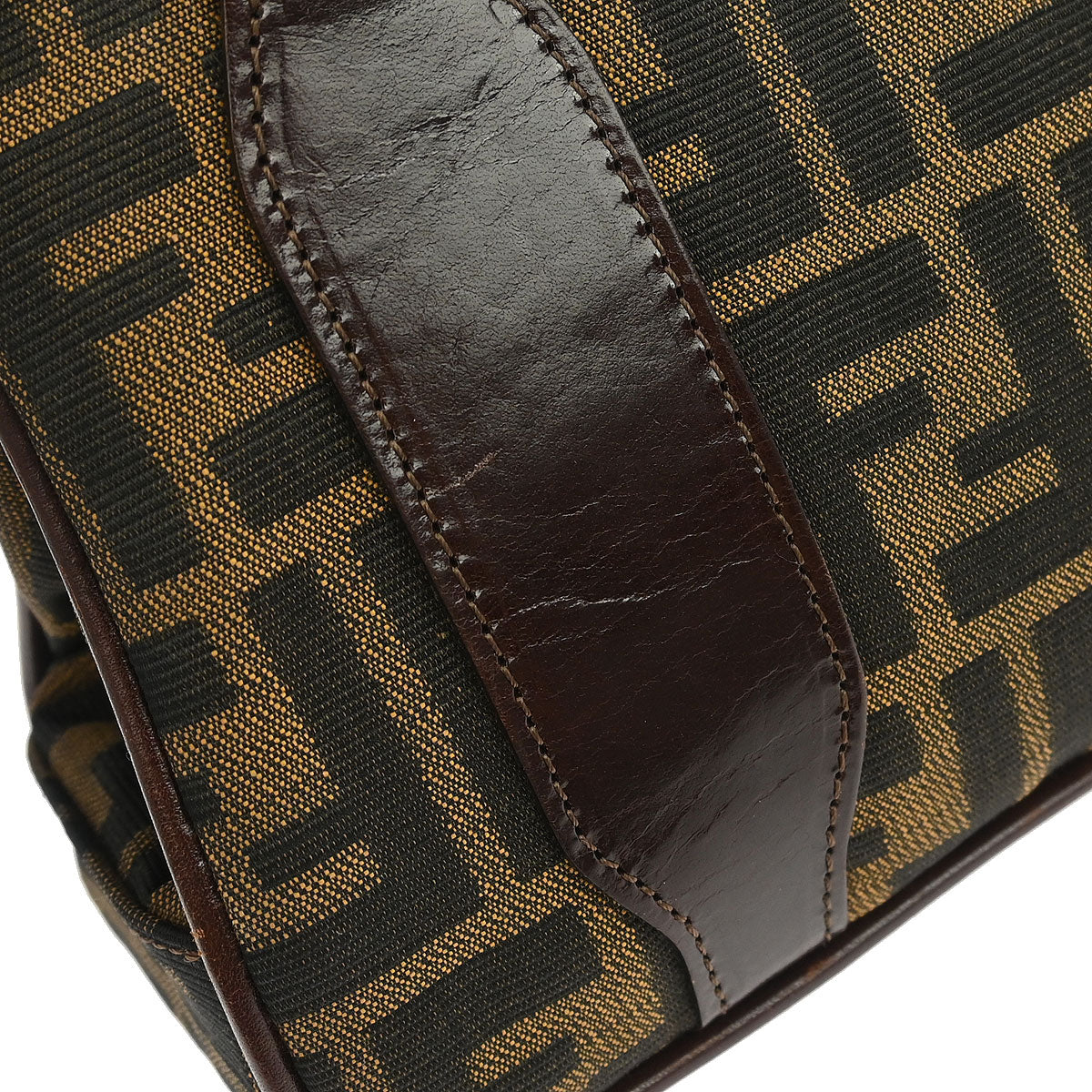 Fendi Brown Canvas Zucca Handbag - Image 4