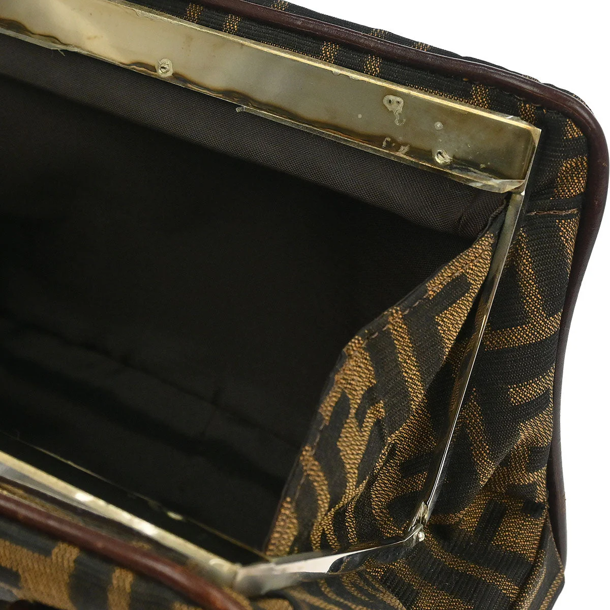 Fendi Brown Canvas Zucca Handbag - Image 7