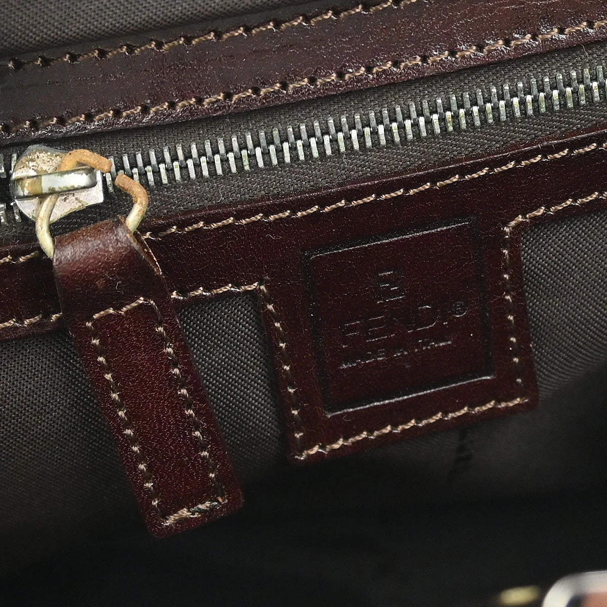 Fendi Brown Canvas Zucca Handbag - Image 9