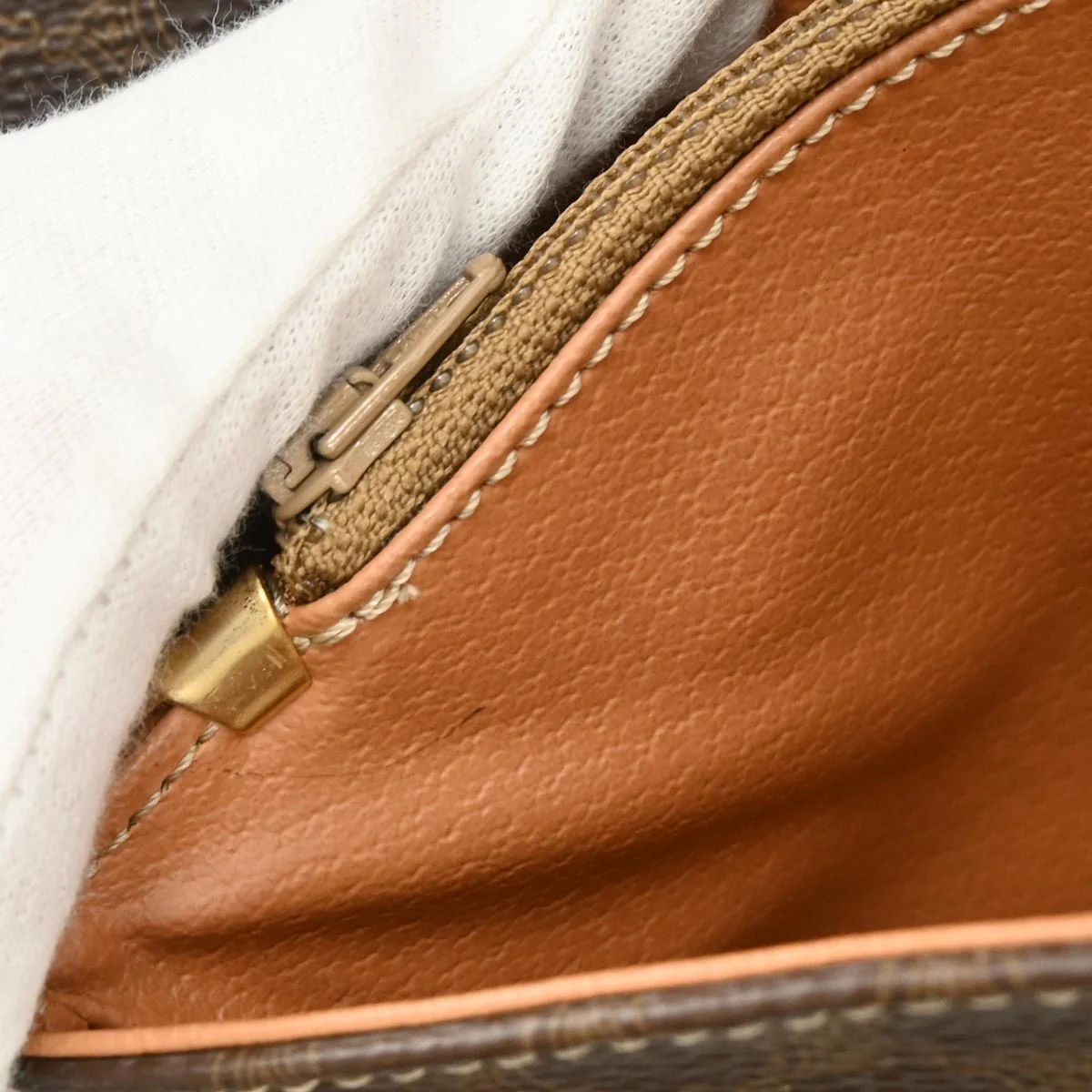 Celine Brown PVC Macadam Shoulder Bag - Image 8