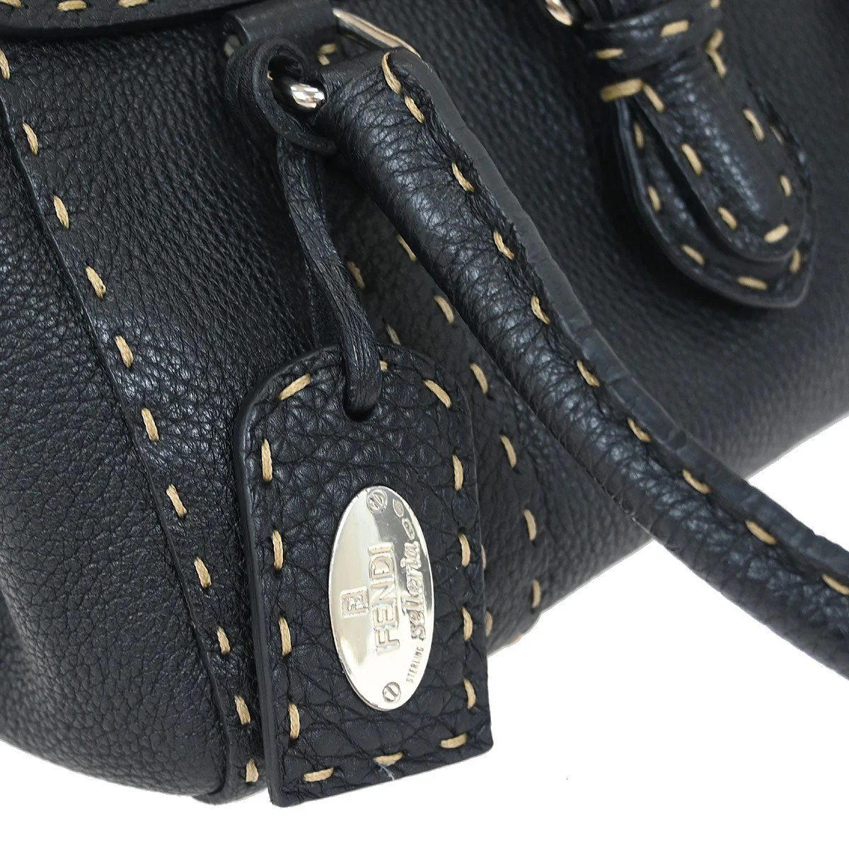 Fendi Black Leather Handbag - Image 4