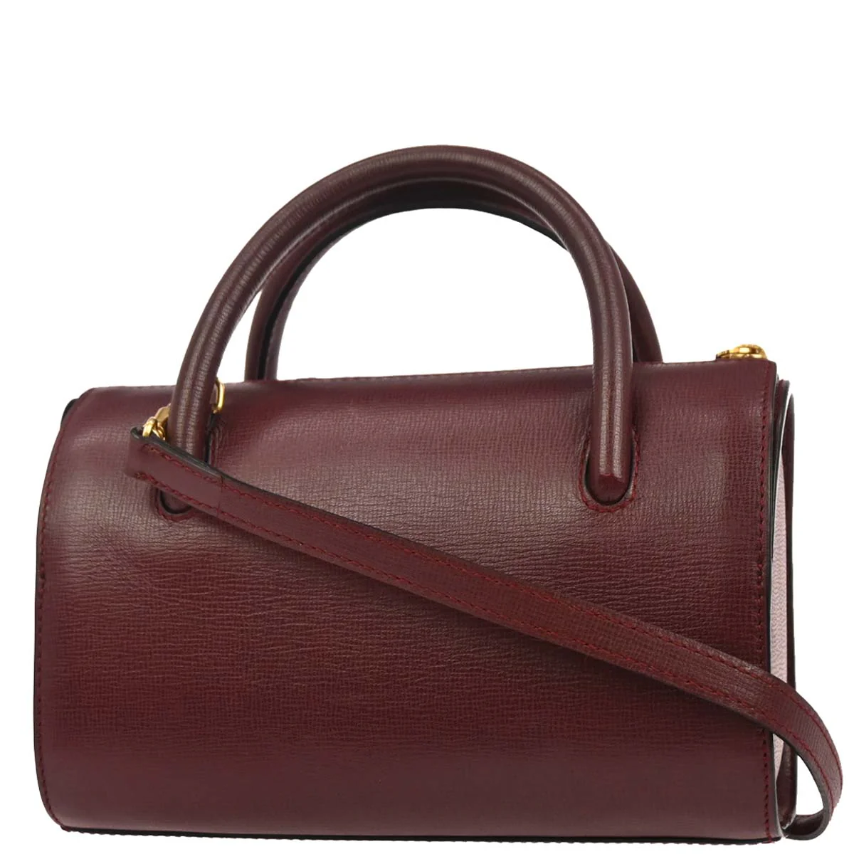 Cartier Bordeaux Leather 2way Shoulder Handbag - Image 2