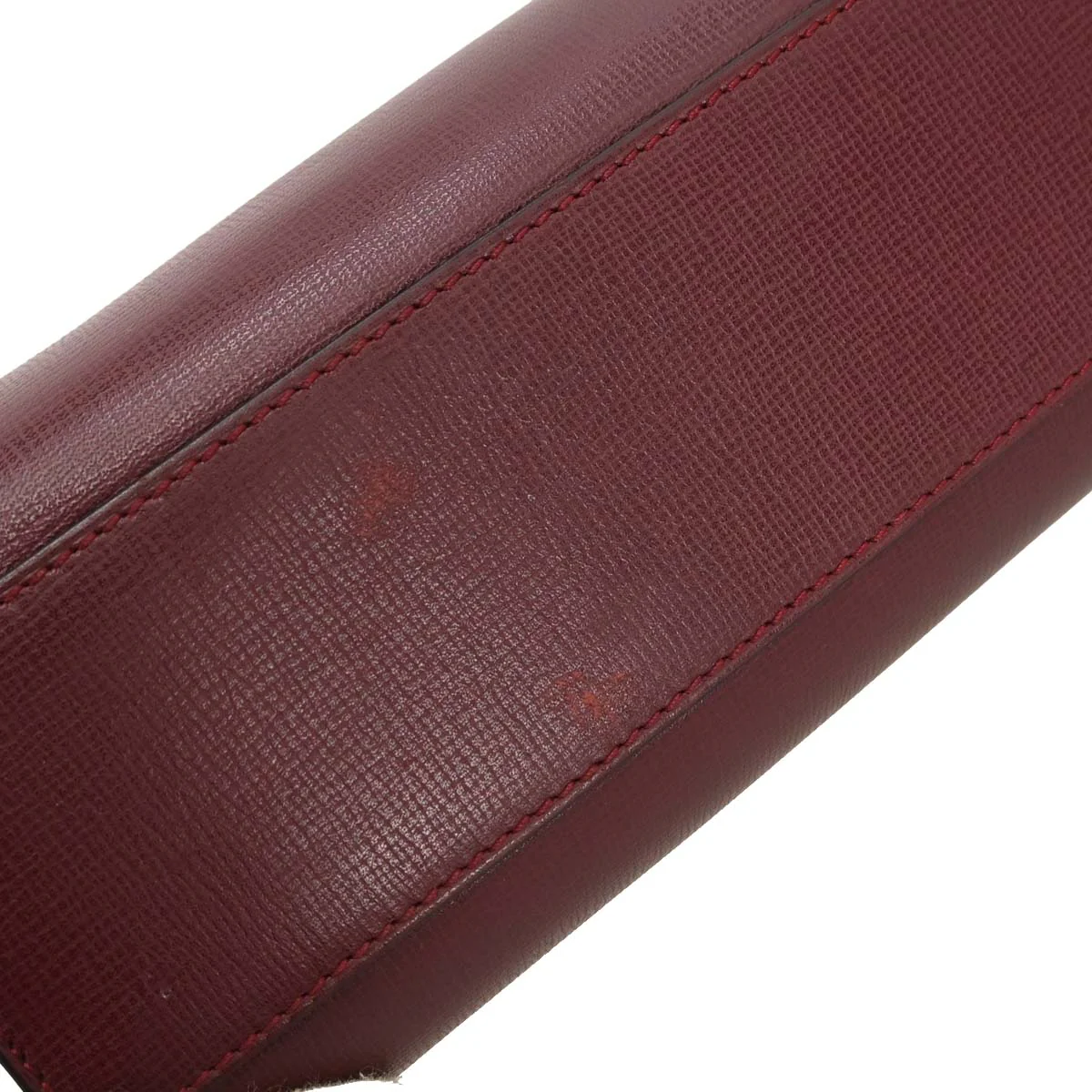 Cartier Bordeaux Leather 2way Shoulder Handbag - Image 4