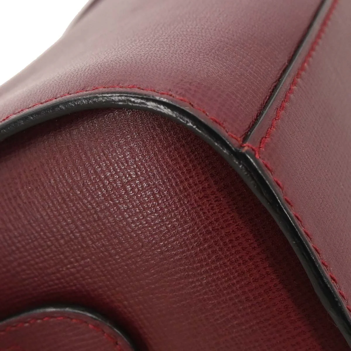 Cartier Bordeaux Leather 2way Shoulder Handbag - Image 5