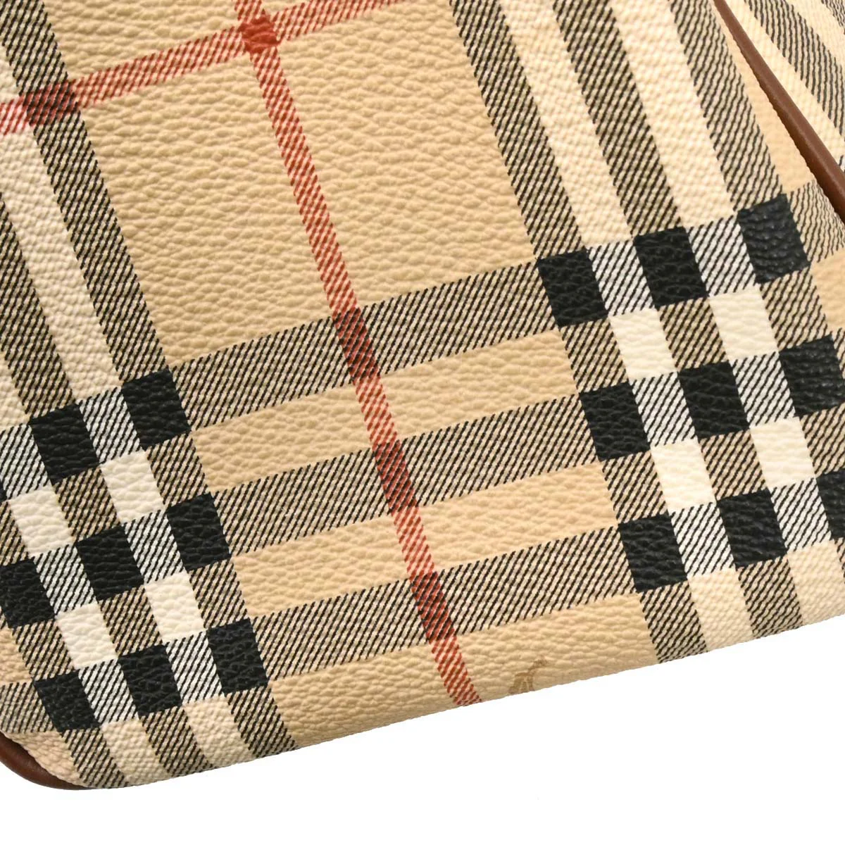 Burberry Beige Brown House Check Duffle Handbag - Image 7
