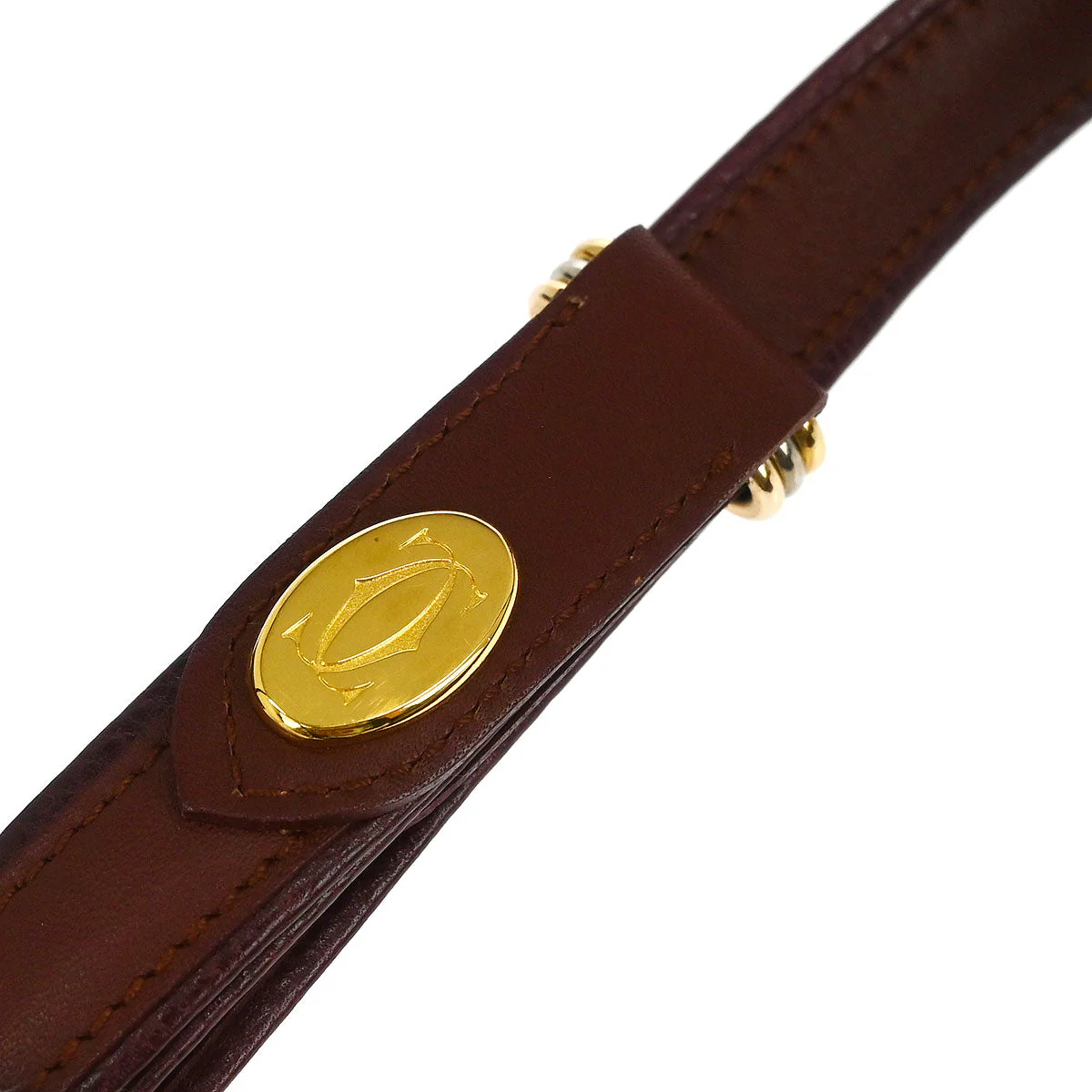Cartier Bordeaux Leather Must de Cartier Shoulder Bag - Image 9