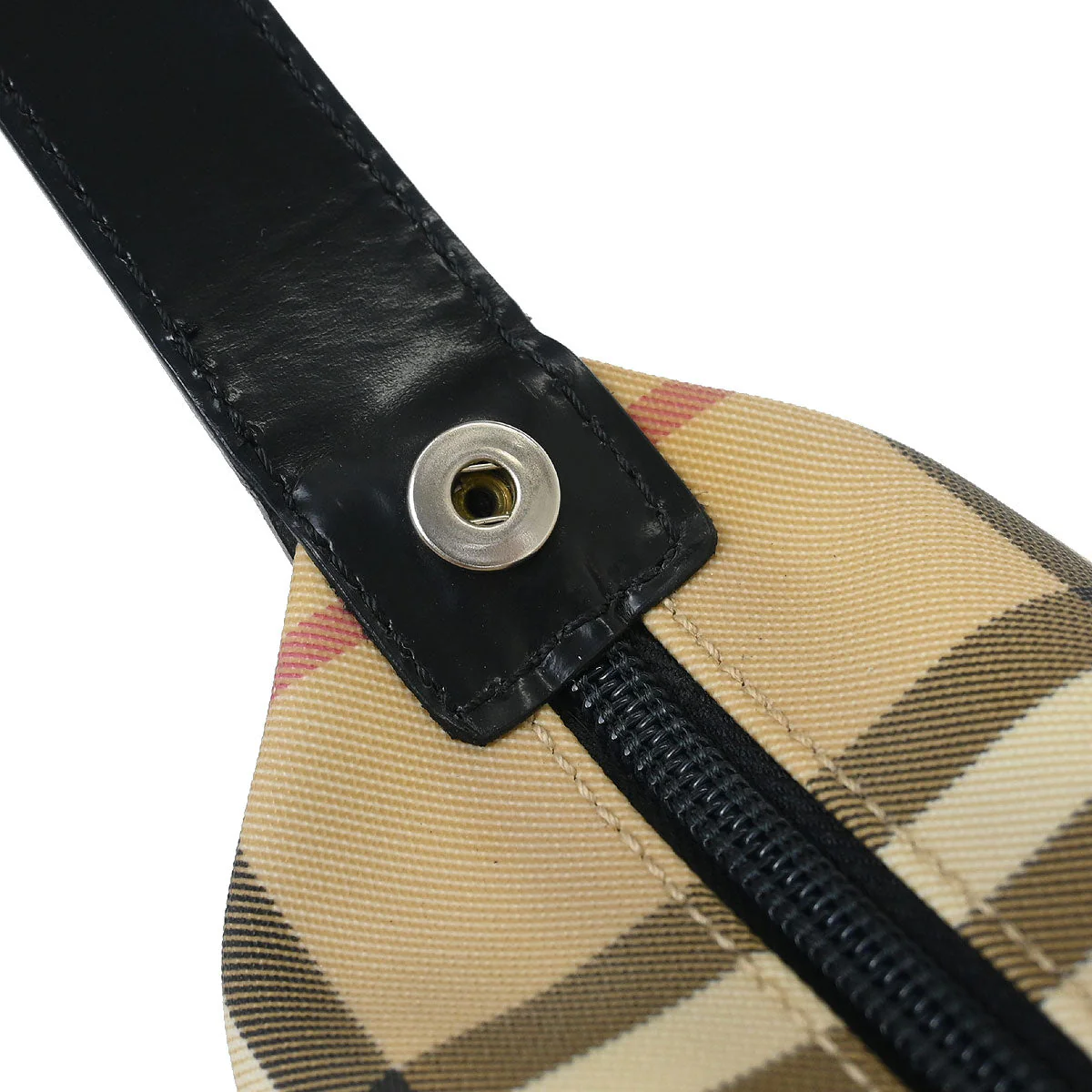 Burberry Beige Black Burberry Check Handbag - Image 5