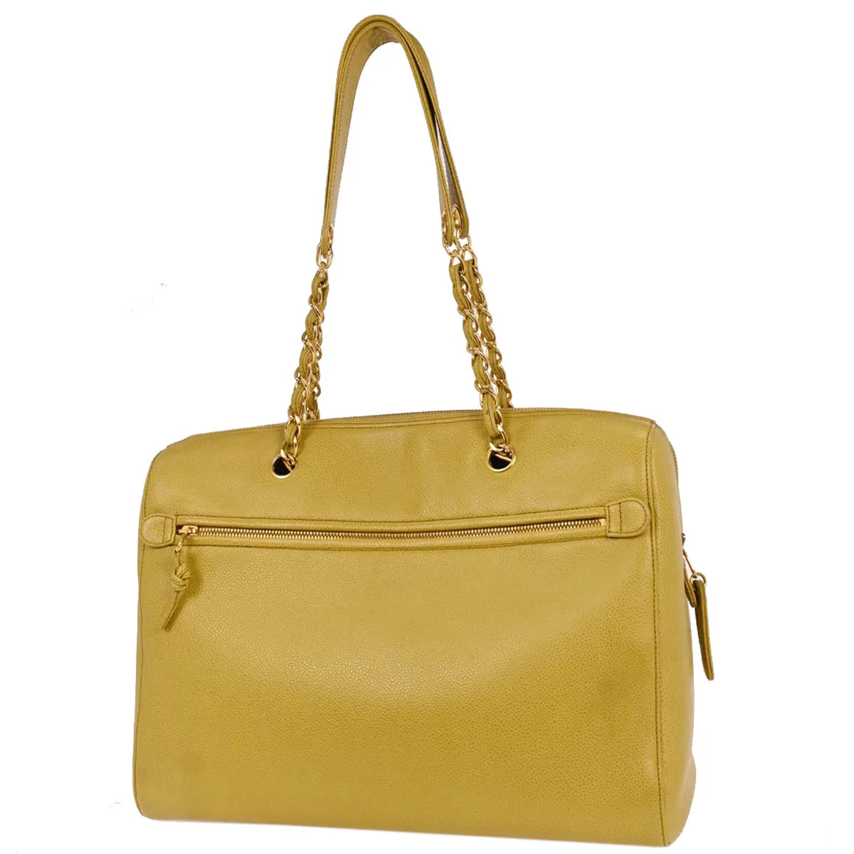 Chanel 1997-1999 Yellow Caviar Handbag - Image 2