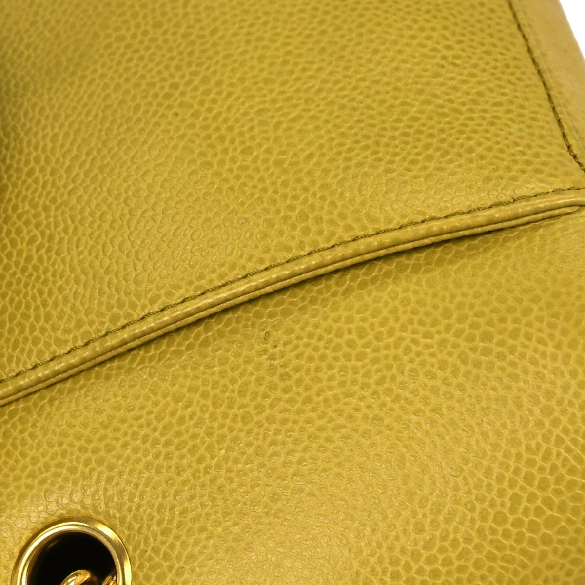 Chanel 1997-1999 Yellow Caviar Handbag - Image 3
