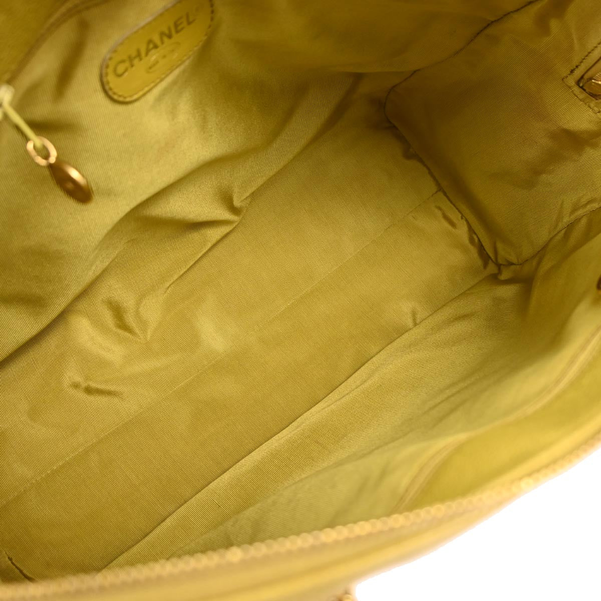 Chanel 1997-1999 Yellow Caviar Handbag - Image 7