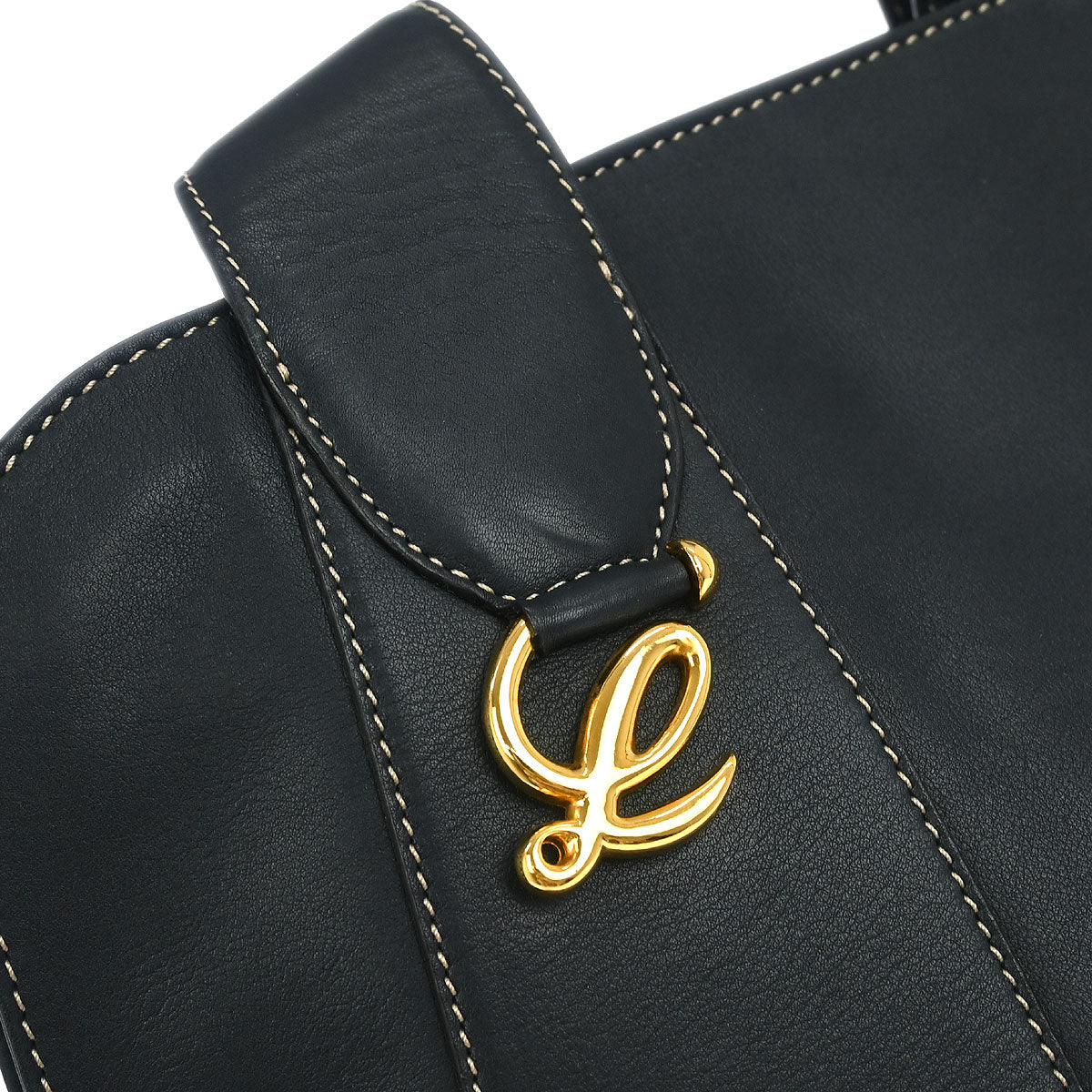 Loewe Navy Leather Handbag - Image 5