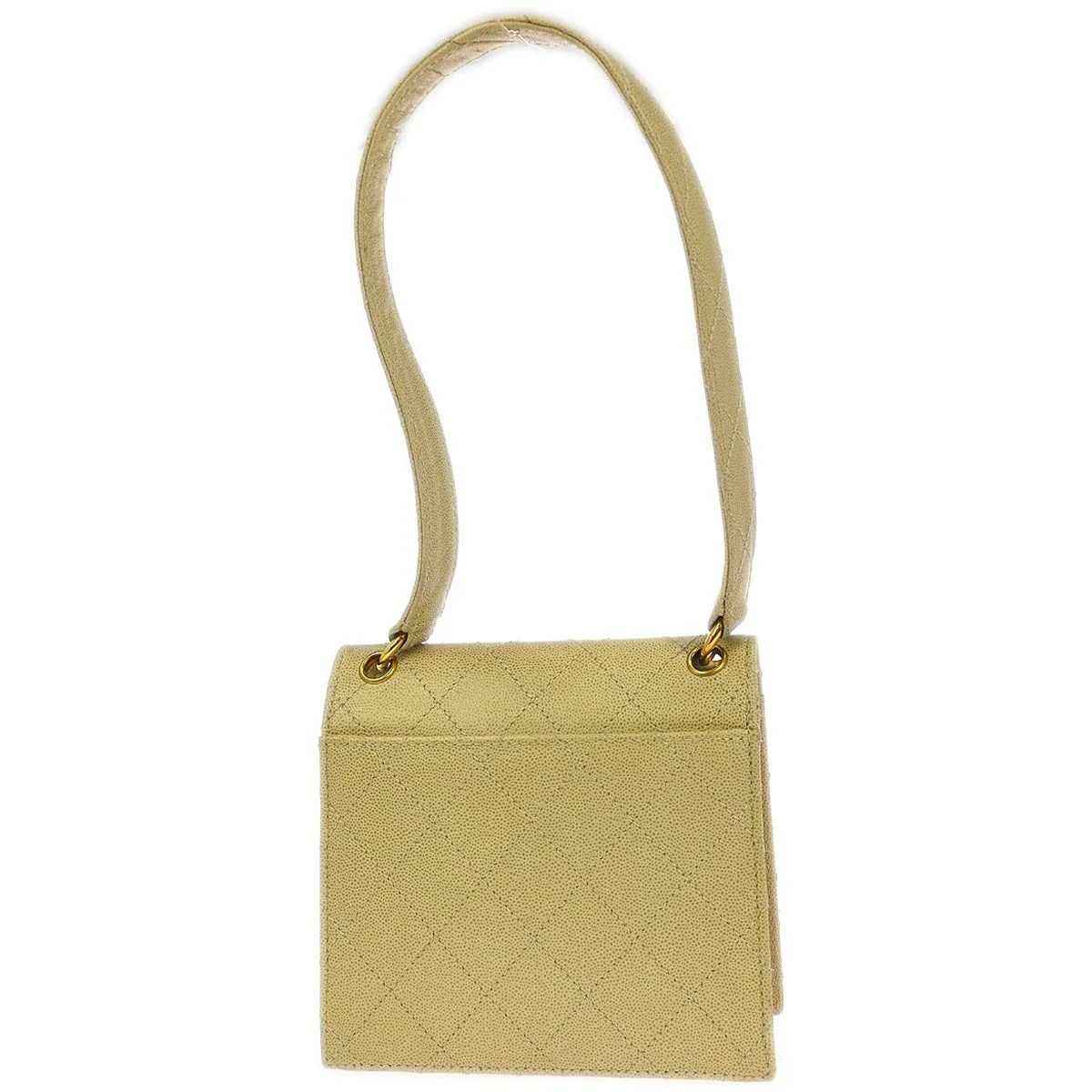 Chanel 1997-1999 Beige Caviar Shoulder Bag - Image 2