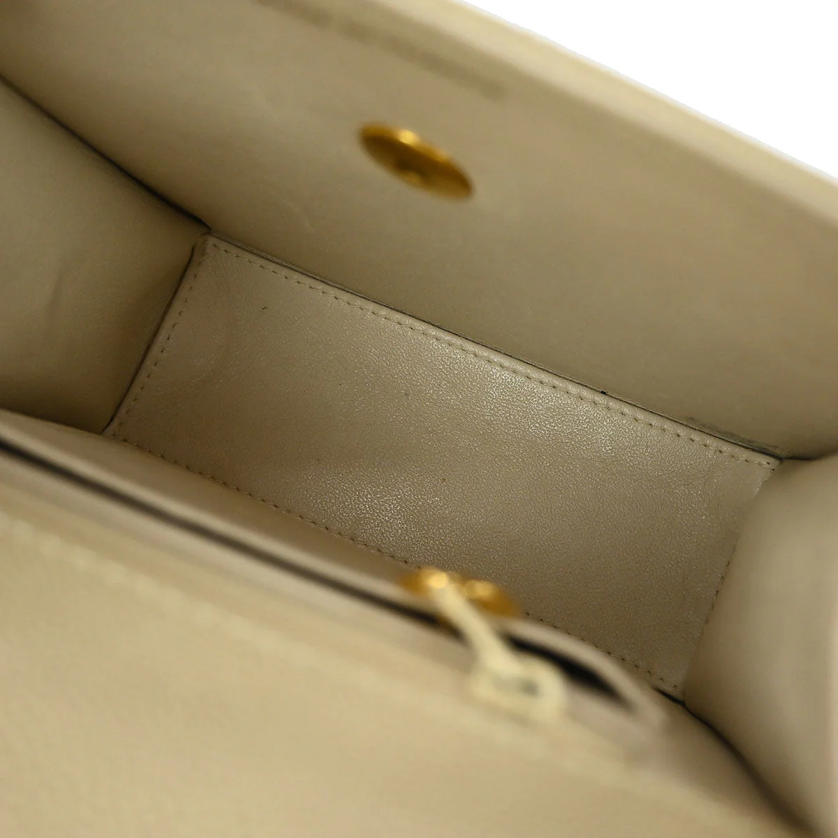 Chanel 1997-1999 Beige Caviar Shoulder Bag - Image 7