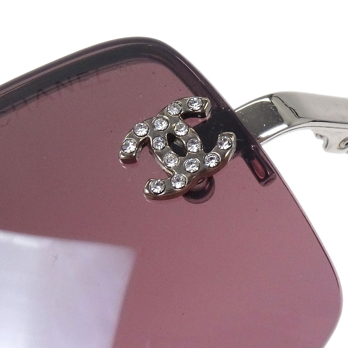 Chanel Sunglasses Eyewear Purple Rhinestone Small Good - Image 7