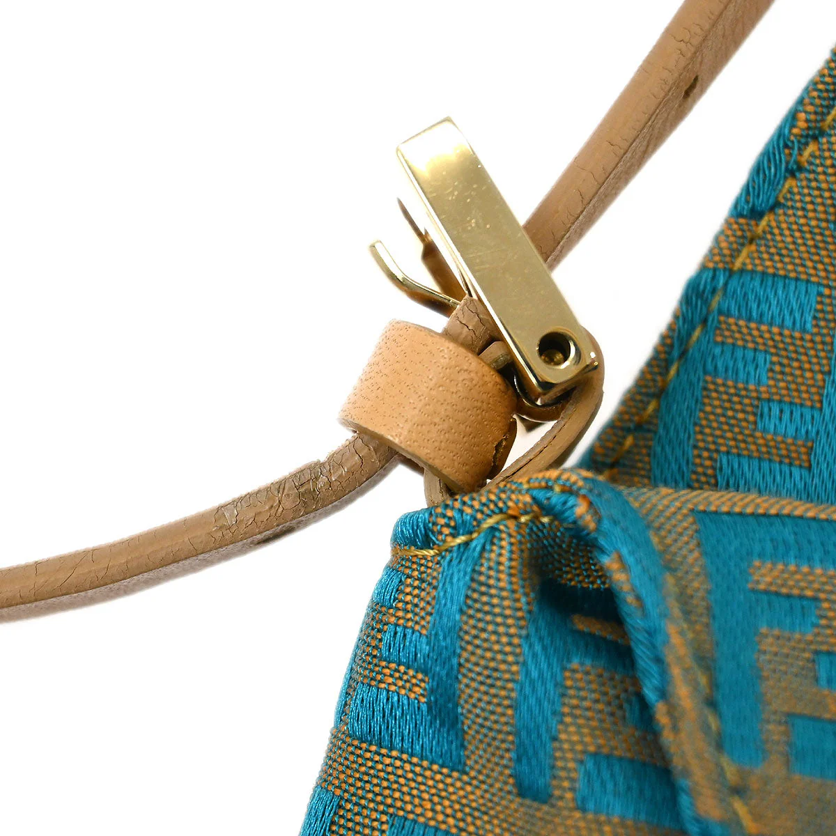 Fendi Blue Zucchino Handbag - Image 10