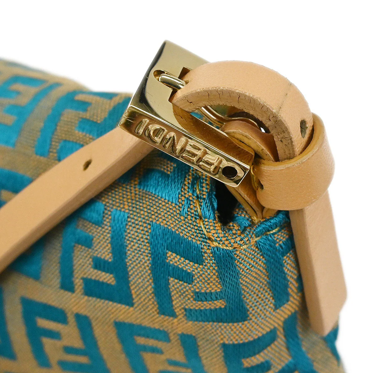 Fendi Blue Zucchino Handbag - Image 4