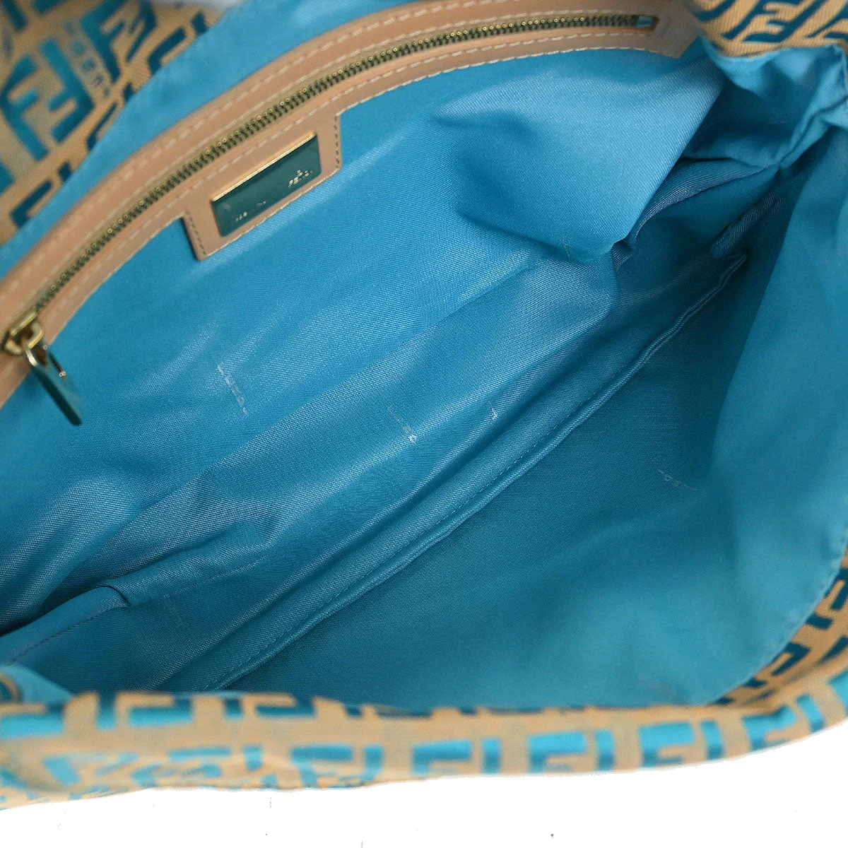 Fendi Blue Zucchino Handbag - Image 7