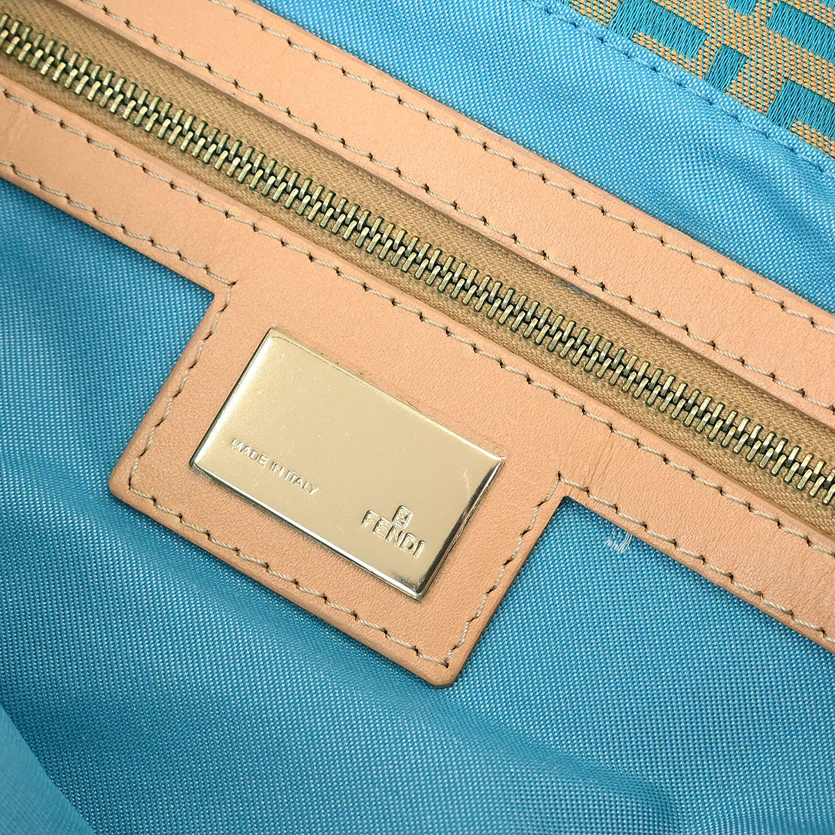 Fendi Blue Zucchino Handbag - Image 8