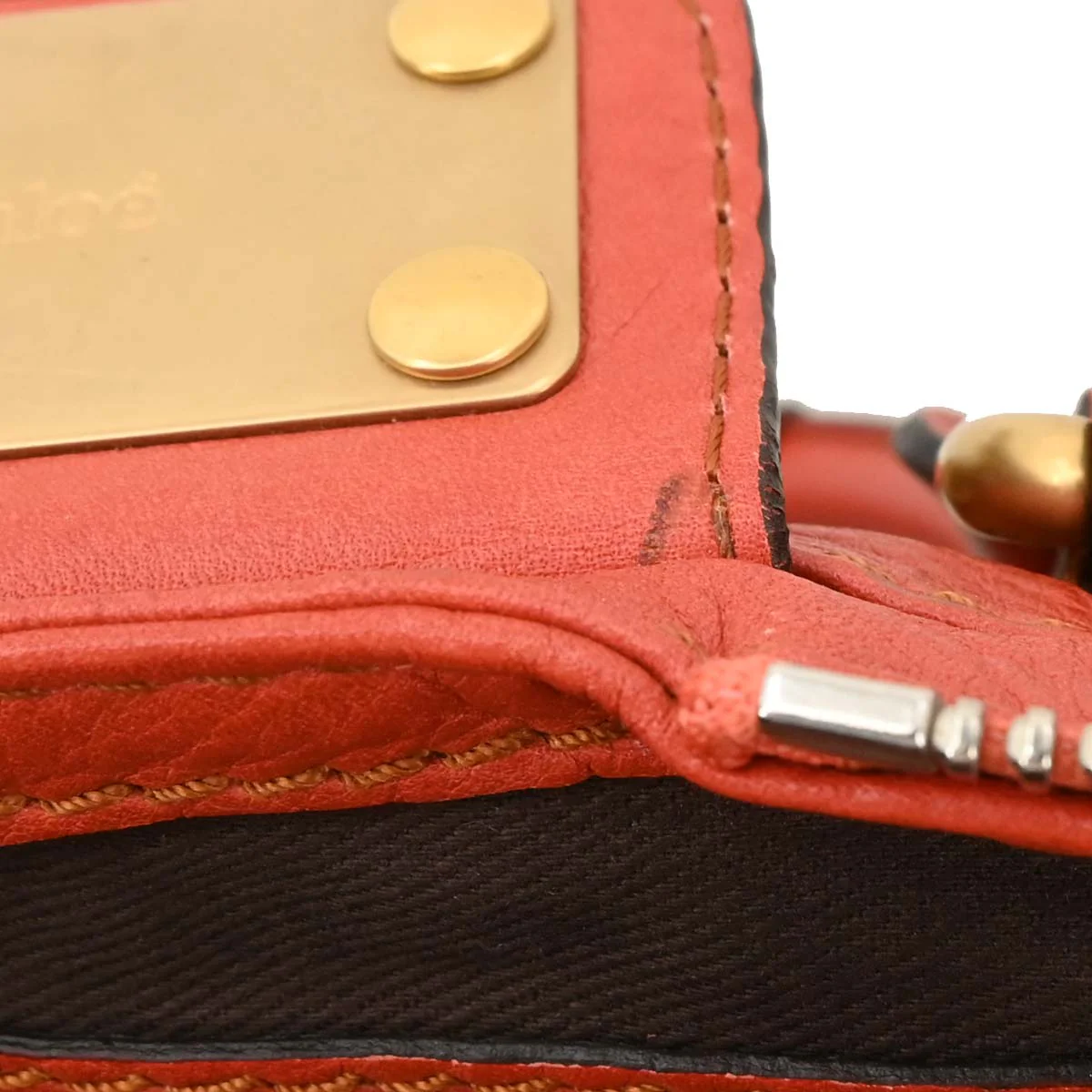 Chloe Vermilion Red Paddington Mini Handbag - Image 9