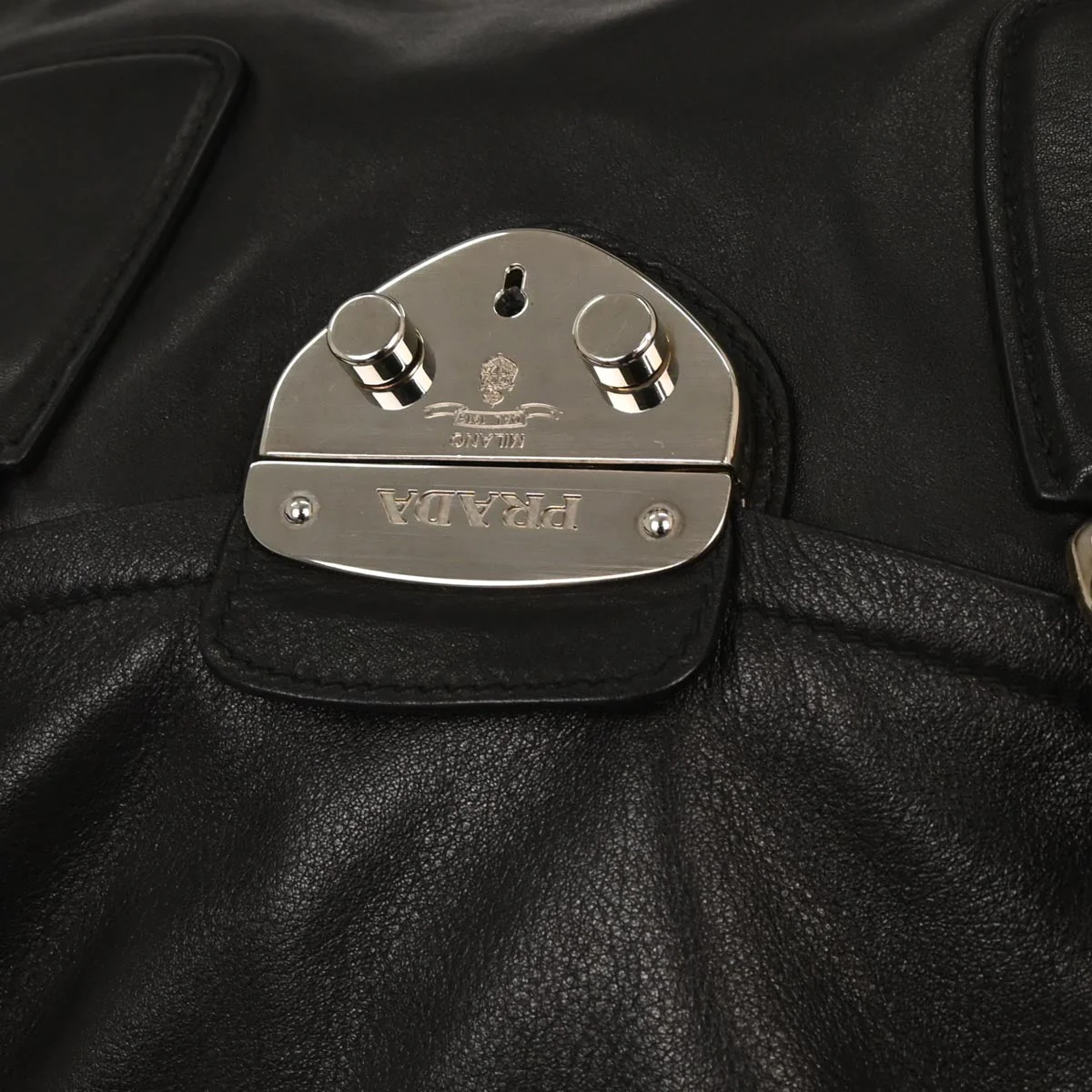 Prada Black Leather Handbag - Image 6