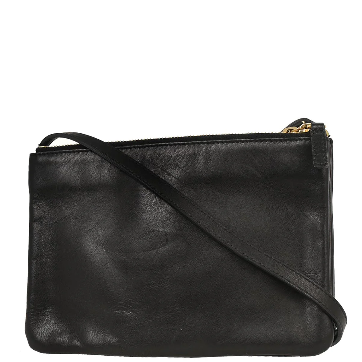 Celine Black Leather Trio Shoulder Bag - Image 2