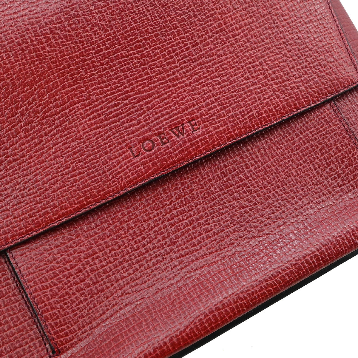 Loewe Bordeaux Leather Shoulder Bag - Image 4