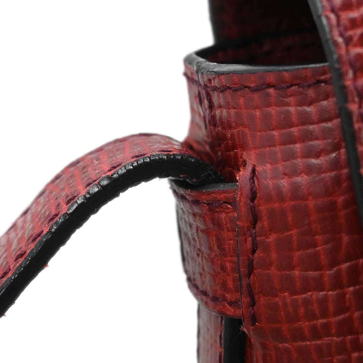 Loewe Bordeaux Leather Shoulder Bag - Image 7
