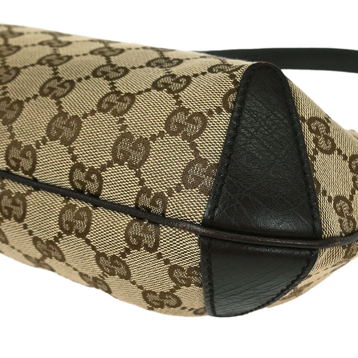 Gucci Brown Horsebit GG Handbag - Image 3