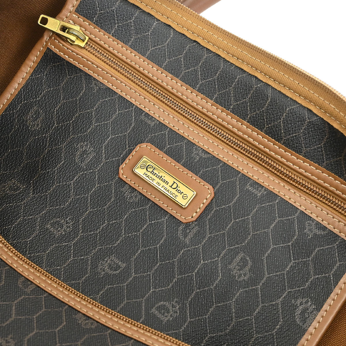 Christian Dior Black Honeycomb Duffle Bag - Image 10