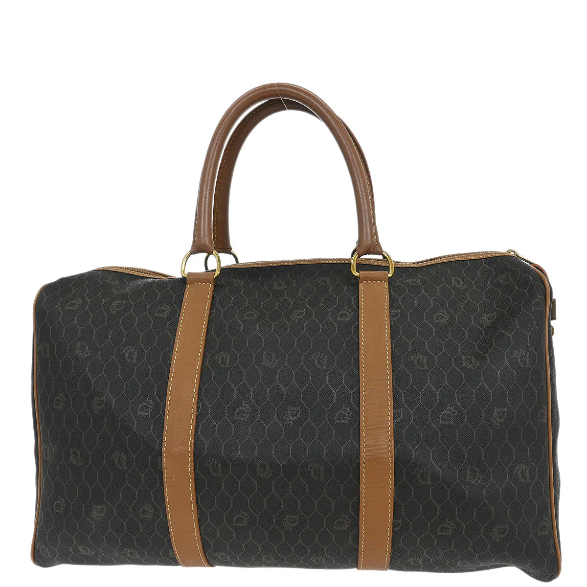 Christian Dior Black Honeycomb Duffle Bag - Image 2