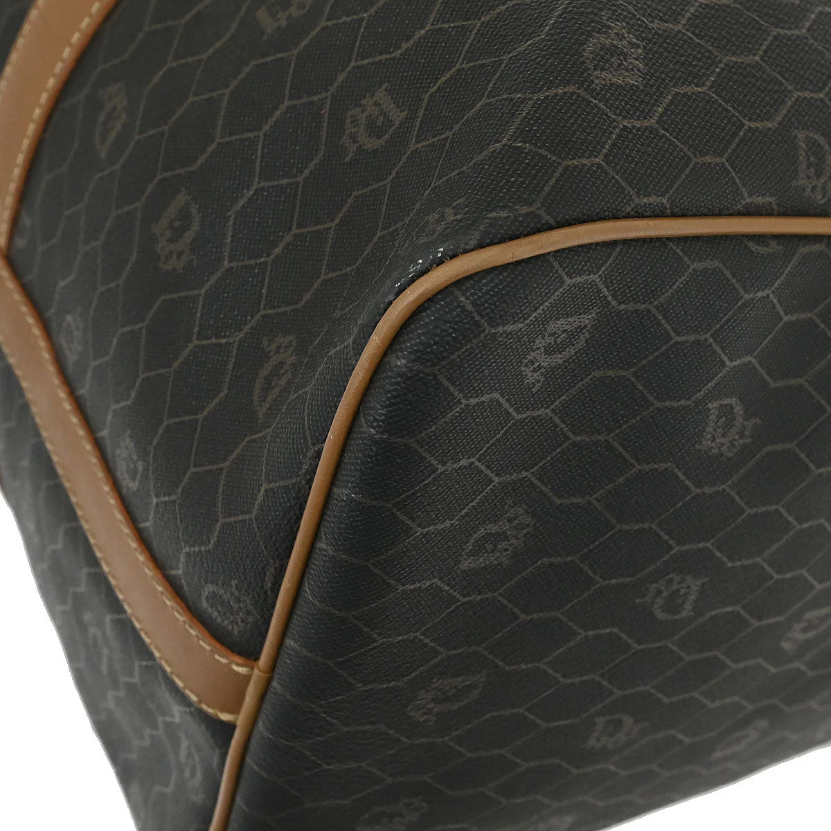 Christian Dior Black Honeycomb Duffle Bag - Image 4