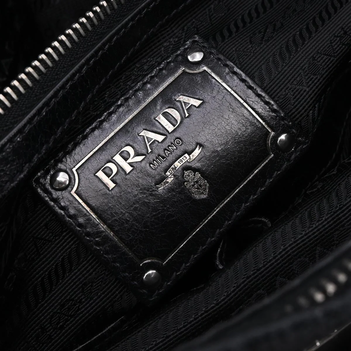 Prada Black Nylon 2way Shoulder Handbag - Image 10