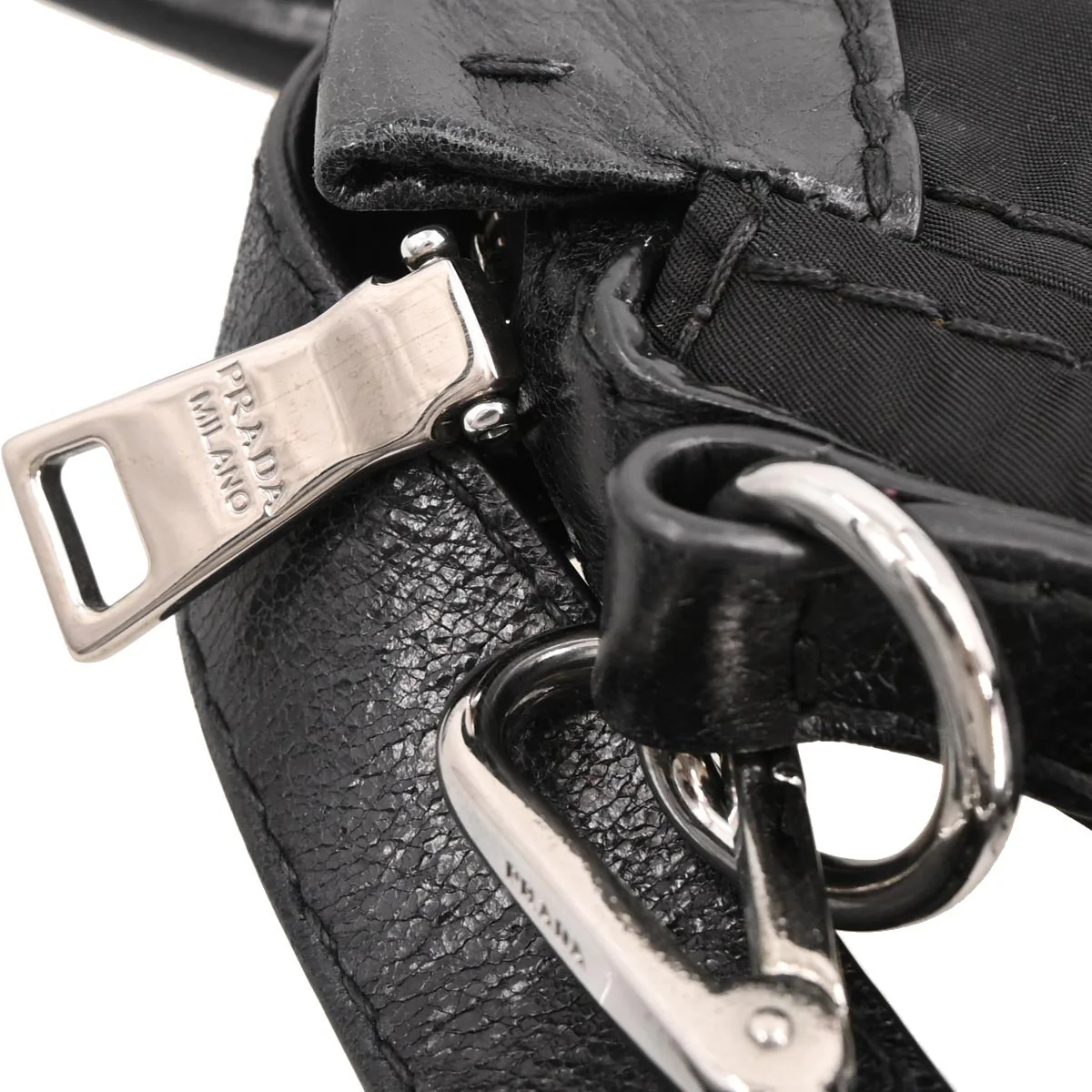 Prada Black Nylon 2way Shoulder Handbag - Image 5