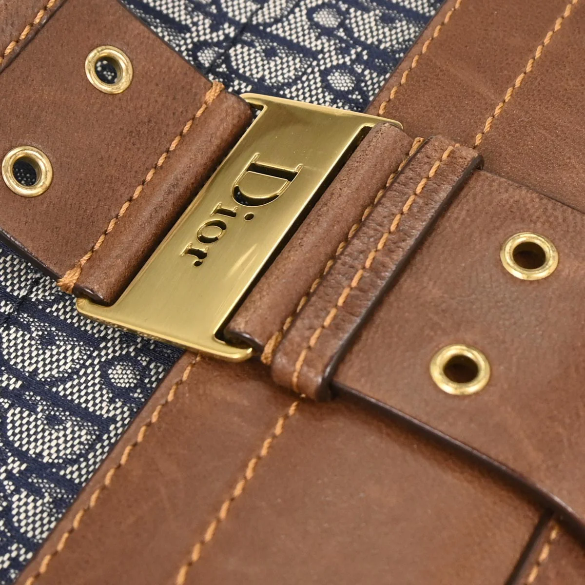 Christian Dior Navy Canvas Street Chic Trotter Handbag - Image 6