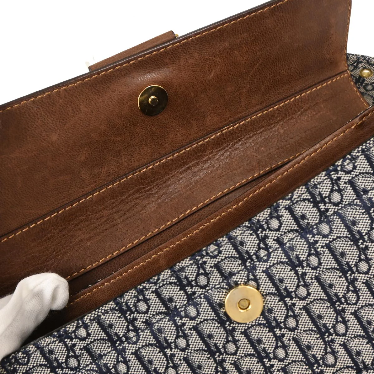 Christian Dior Navy Canvas Street Chic Trotter Handbag - Image 9