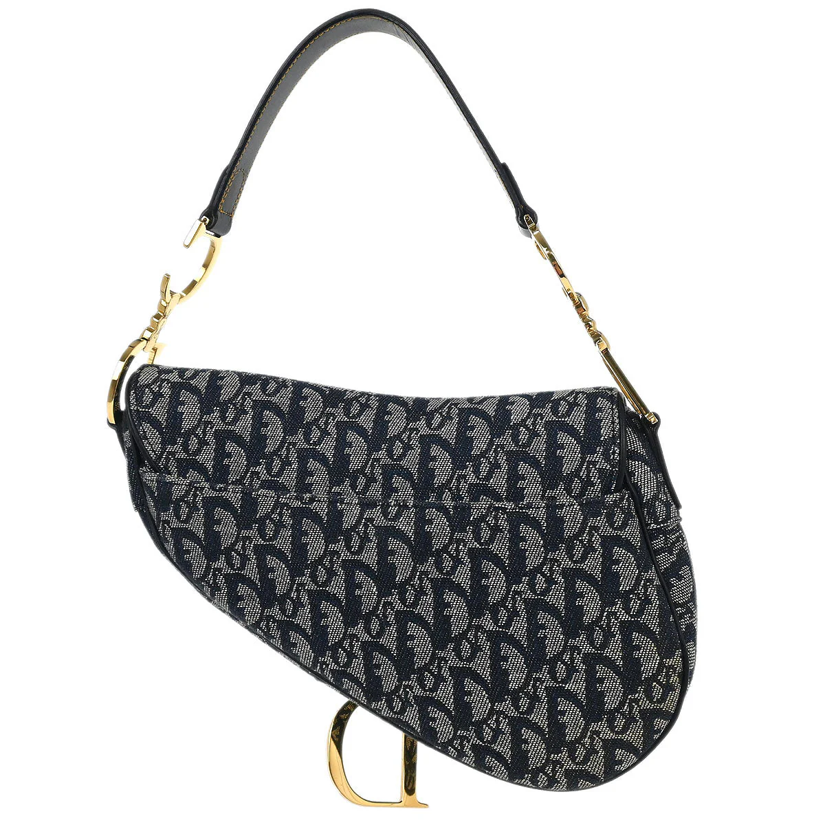 Christian Dior Navy Trotter Saddle Handbag - Image 2