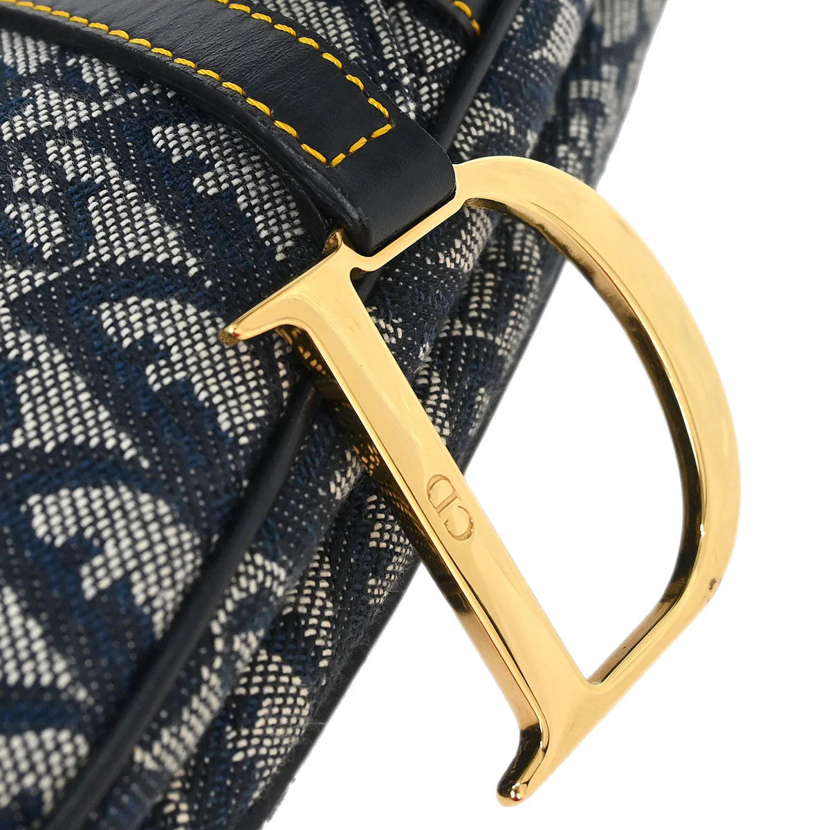 Christian Dior Navy Trotter Saddle Handbag - Image 6