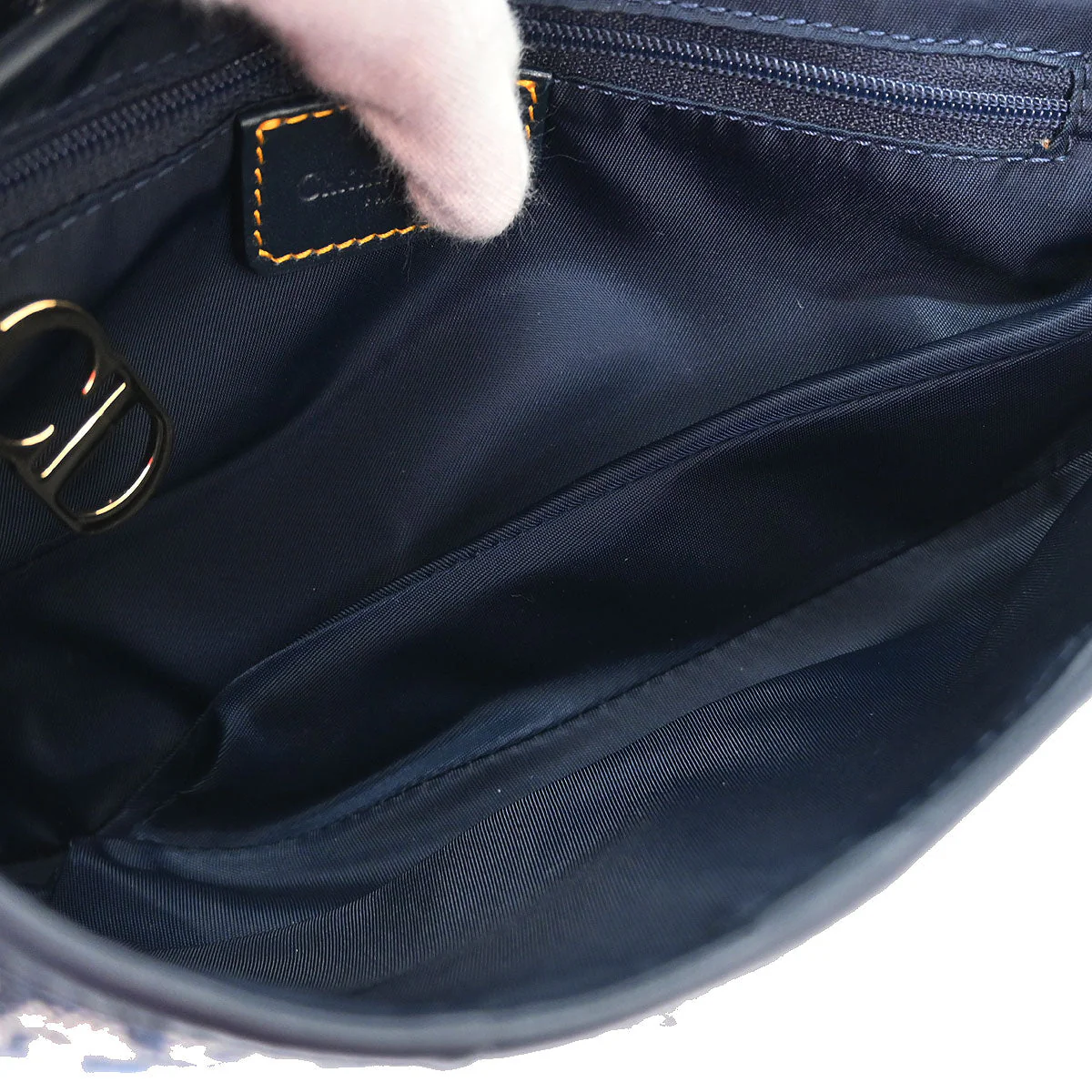 Christian Dior Navy Trotter Saddle Handbag - Image 9