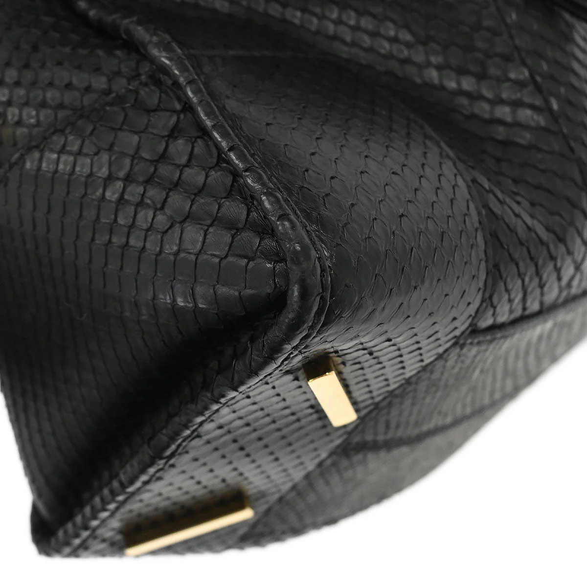 Loewe * Black Python Amazona 36 Handbag - Image 10