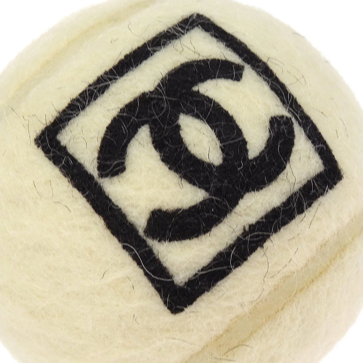 Chanel Sports Line Tennis Ball White Felt - Image 3