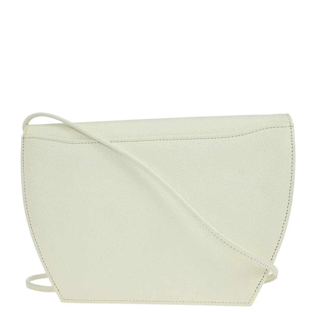 Yves Saint Laurent White Leather Shoulder Bag - Image 2