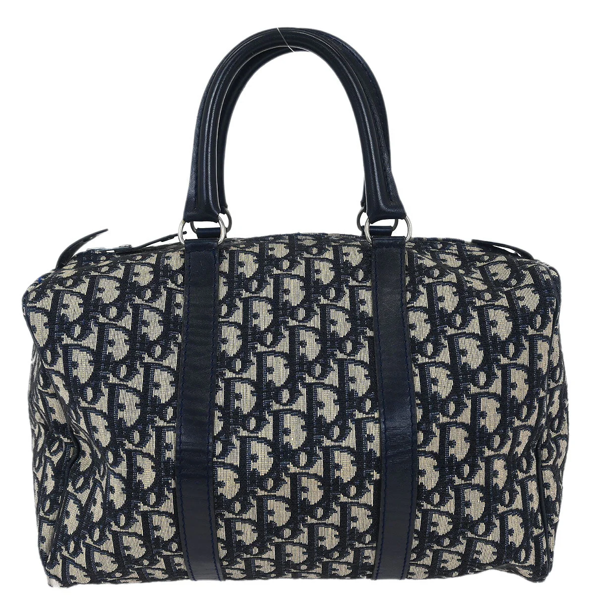 Christian Dior Navy Canvas Trotter Handbag