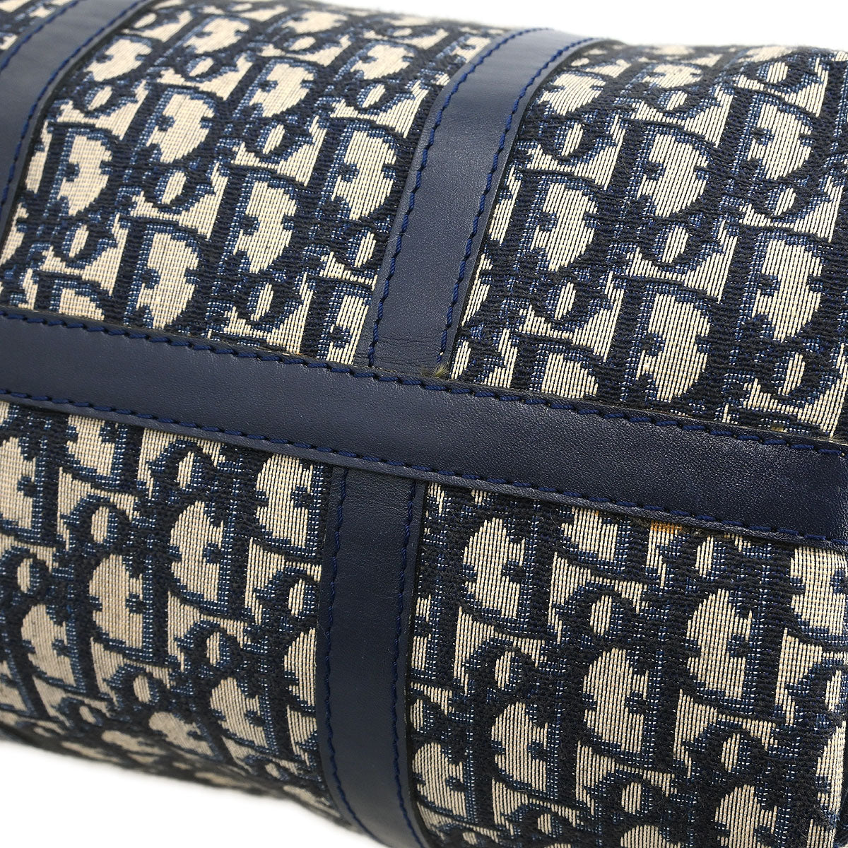 Christian Dior Navy Canvas Trotter Handbag - Image 3
